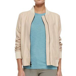 $900+ VINCE GOAT LEATHER BOMBER JACKET COAT CAFE AU LAIT (V264790714) SIZE XS